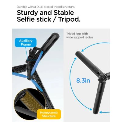 12. Selfie stick Bluetooth Spigen S560W z tripodem - czarny