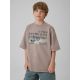 T-shirt loose z nadrukiem chłopięcy 4F 4FJRSS26TTSHM4279-25S