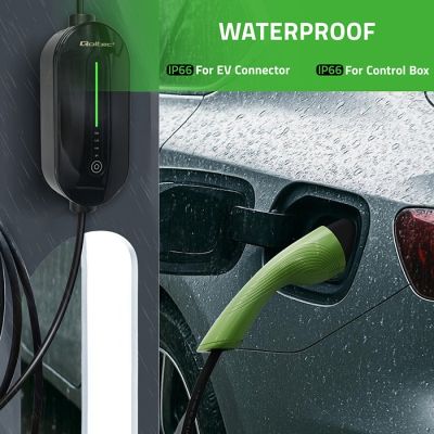 6. Mobilna ładowarka do samochodu elektrycznego EV z regulacją 2w1 Typ2, 3.5kW, 230V, LCD, LED, 5m