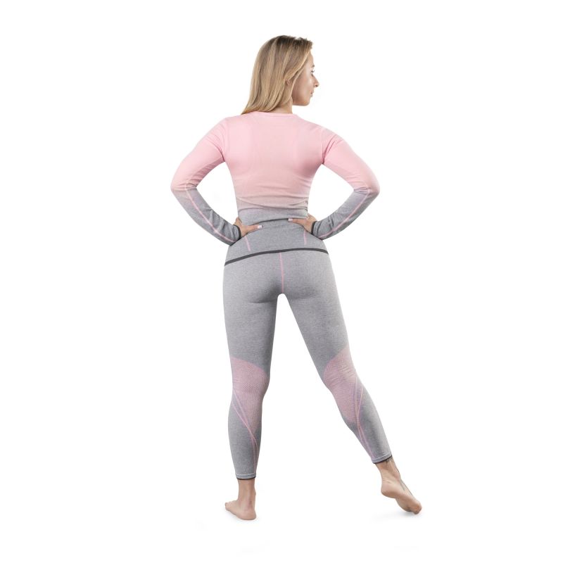 19. Bielizna termoaktywna Spokey Flora Set Lady Termo SM VT W 6114300000 szaro-różowa
