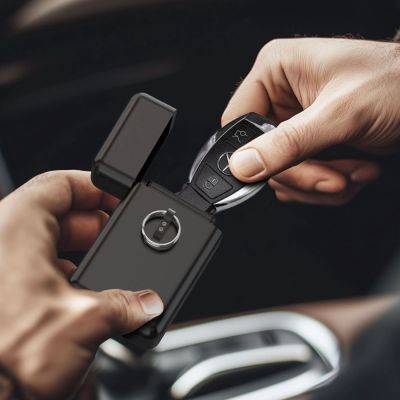 5. Etui na kluczyki samochodowe Tech-Protect KLR200 metalowe blokujące RFID - czarne