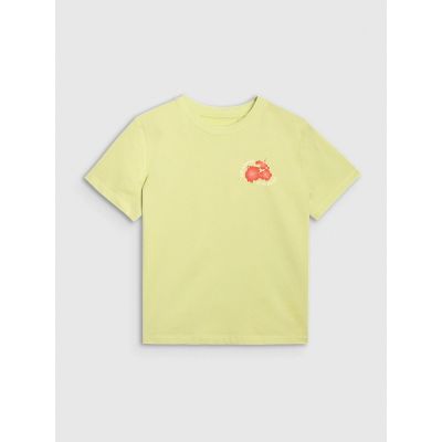 4. T-shirt oversize z nadrukiem damski 4F 4FRSS25TTSHF3160-73S