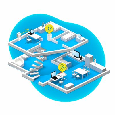 3. FRITZ! Powerline 1260E WLAN Set 1200 Mbit/s Przewodowa sieć LAN Wi-Fi Biały