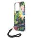 5. Etui Guess Flower Strap na iPhone 14 Pro Max - niebieskie