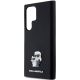 6. Etui Karl Lagerfeld Silicone Karl&Choupette Metal Pin na Samsung Galaxy S24 Ultra - czarne