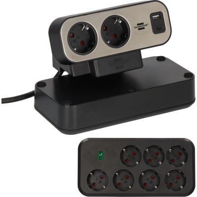 Listwa zasilająca Brennenstuhl Estilo Duplex z ochroną przeciwprzepięciową, 1x USB C, 9x gniazda
