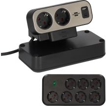 Listwa zasilająca Brennenstuhl Estilo Duplex z ochroną przeciwprzepięciową, 1x USB C, 9x gniazda
