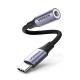 2. Adapter Ugreen AV161 do słuchawek mini jack 3,5 mm (żeński) / USB-C (męski) 10 cm - czarny