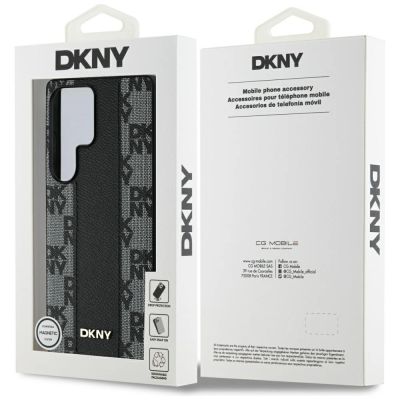 8. Etui DKNY Leather Checkered Pattern MagSafe do Samsung Galaxy S25 Ultra czarny