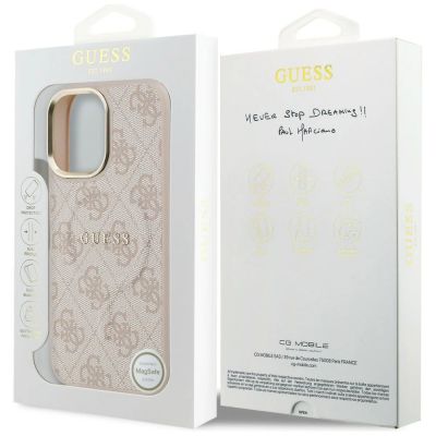 16. Etui Guess 4G PU Classic Logo MagSafe na iPhone 17 - różowe