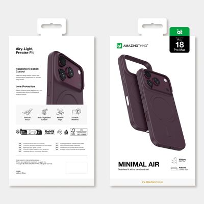 8. Etui AMAZINGTHING Minimal Air Case na iPhone 18 Pro Max kompatybilne z MagSafe - fioletowe