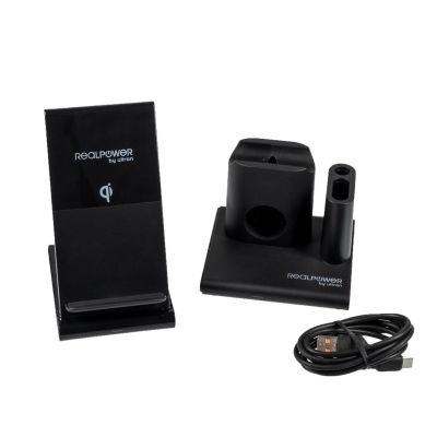 3. RealPower ChargeAIR Connect Smartfon, Smartwatch, Tablet Czarny USB Bezprzewodowe ładowanie Wewnętrzna