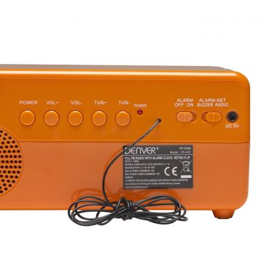 4. Radiobudzik retro Denver CR-425 pomarańczowy