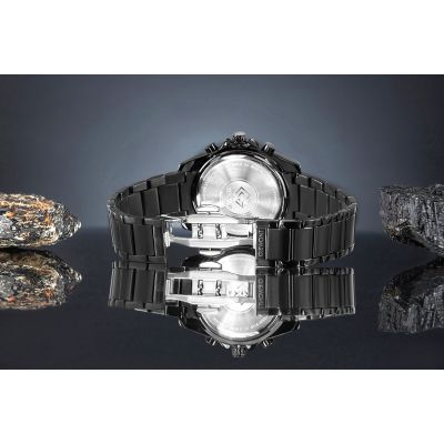 6. Zegarek Męski Giewont Chronograph Sapphire Czarny GW3970-B4