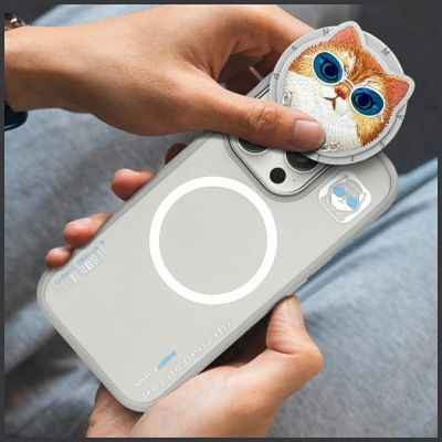 9. Etui Nimmy Glasses Cool Cat MagSafe na iPhone 16 Pro Max - szare