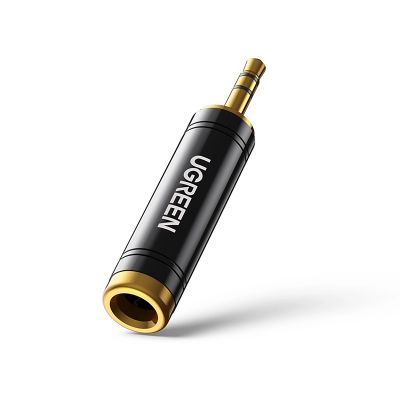 2. Ugreen adapter przejściówka audio z 3.5mm (męski) na 6,35mm mini jack (żeński) szary (AV168)