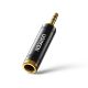 2. Ugreen adapter przejściówka audio z 3.5mm (męski) na 6,35mm mini jack (żeński) szary (AV168)