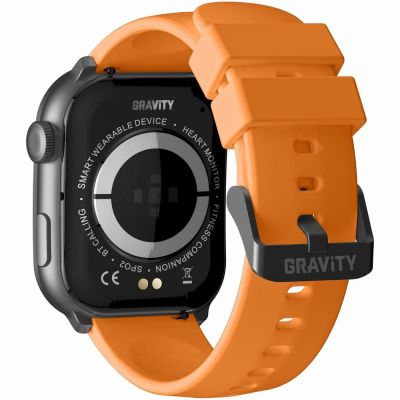 9. Smartwatch Męski GRAVITY GT28-2 Pasek + Bransoleta Pomarańczowo Czarny