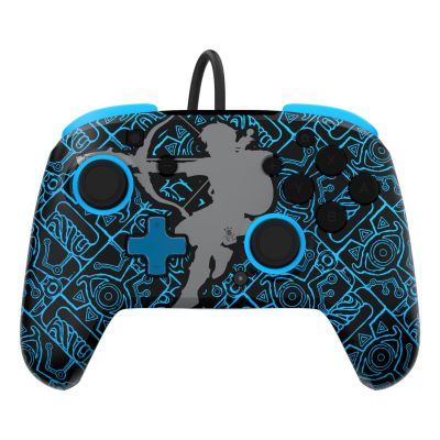 12. PDP Rematch: Sheikah Shoot Czarny, Niebieski USB Gamepad Analogowa/Cyfrowa Nintendo Switch, Nintendo Switch Lite, Nintendo Switch OLED