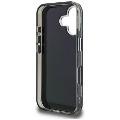 7. Etui Karl Lagerfeld IML Aquarelle Karl & Choupette & Logo na iPhone 16 - czarne
