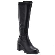 Kozaki damskie na obcasie czarne Potocki SZ12861