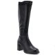 Kozaki damskie na obcasie czarne Potocki SZ12861