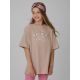 T-shirt oversize z nadrukiem dziewczęcy 4F 4FJRAW26TTSHF4242-83S