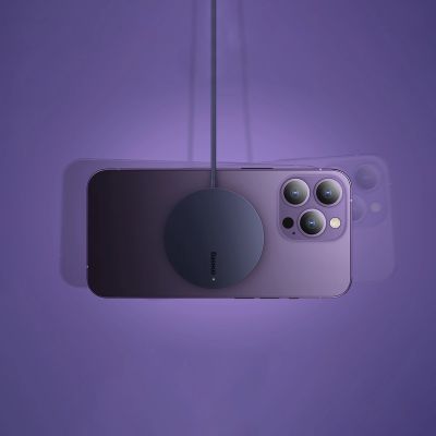 15. Baseus Simple Mini3 ładowarka magnetyczna MagSafe Qi 15W niebieska