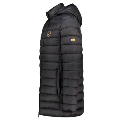 4. Kurtka męska Geographical Norway AMIGOMAP LONG HOOD DB BLACK MEN 233 BLACK (WZ5085H/GN-NOIR)