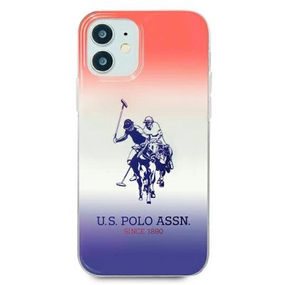 3. Etui U.S. Polo Assn. Gradient Pattern Collection na iPhone 12 mini - czerwono-niebieskie