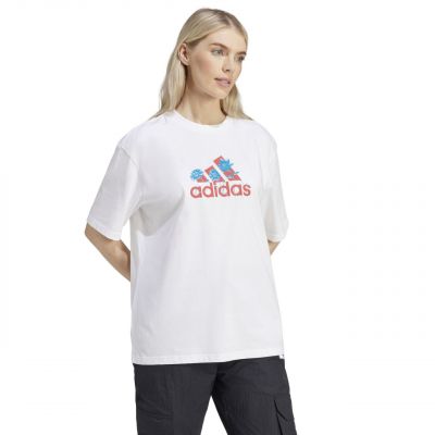 5. Koszulka damska adidas Flower Pack Badge of Sport biała IT1421