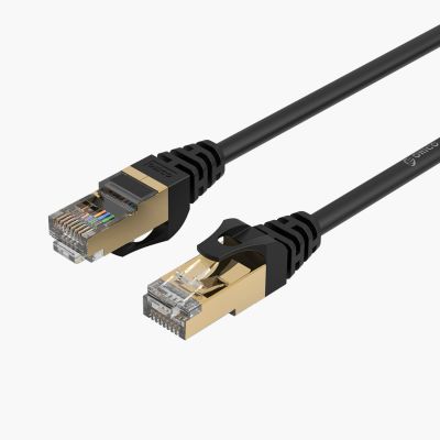 2. Kabel sieciowy Ethernet Orico PUG-C7 CAT7 10Gbps RJ45 internetowy LAN okrągły 1 m - czarny