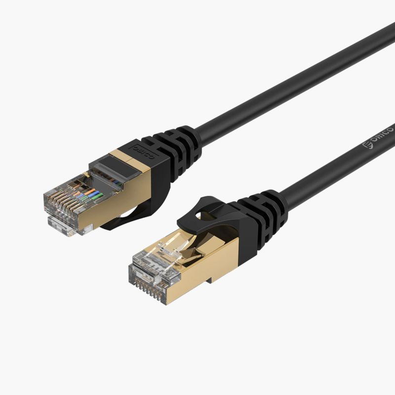 2. Kabel sieciowy Ethernet Orico PUG-C7 CAT7 10Gbps RJ45 internetowy LAN okrągły 1 m - czarny