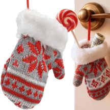 ZAWIESZKA RĘKAWICZKA NA PREZENTY 12CM SZARA