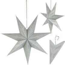GWIAZDA DEKORACYJNA PAPIEROWA 60CM SREBRNY