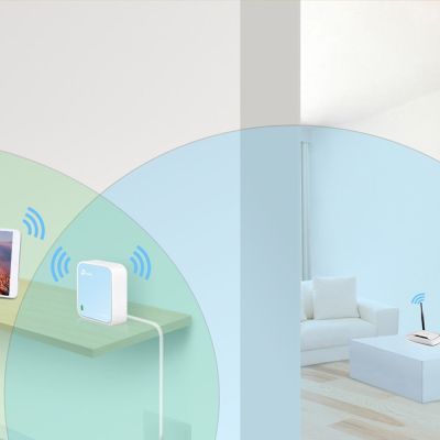 5. Router TP-LINK TL-WR802N (ADSL2+, xDSL; 2,4 GHz)
