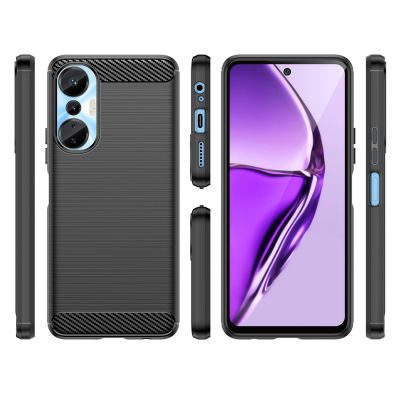 2. Carbon Case etui do Infinix Hot 20S elastyczny silikonowy karbonowy pokrowiec czarne