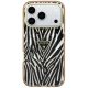 3. Etui Guess IML Zebra Glitter Triangle Logo MagSafe iPhone 17 Pro / 18 Pro - złote