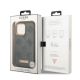 8. Etui Guess Peony Logo Plate MagSafe na iPhone 13 Pro / iPhone 13 - szare