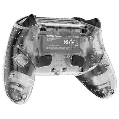 8. Deltaco Gaming GAM-169-T kontroler gier Przezroczysty Bluetooth/USB Gamepad Android, Nintendo Switch, PC, PlayStation 4, iOS