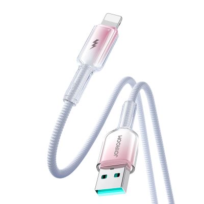 3. Kabel Joyroom S-A42 Crystal-Clear Series 3A USB-A - Lightning 1,2m - biały