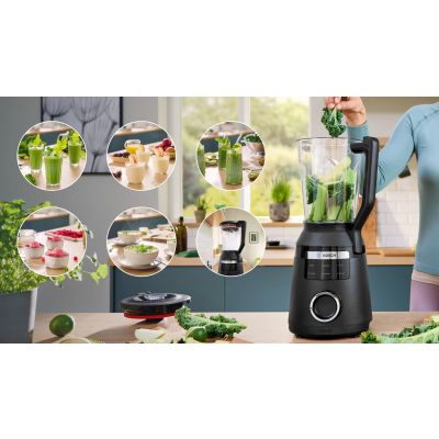 20. Blender kielichowy Bosch MMB6652B Serie 6 VitaPower (1800W; czarny)