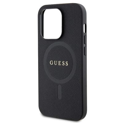 6. Etui Guess Saffiano MagSafe na iPhone 14 Pro - czarne