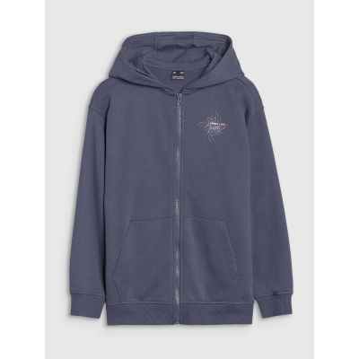 7. Bluza dresowa rozpinana z kapturem dziewczęca 4F 4FJWSS25TSWSF1482-22S