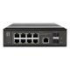 LevelOne IGP-1091 Zarządzany L3 2.5G Ethernet (100/1000/2500) Obsługa PoE Montaż na biurku/ścianie Czarny