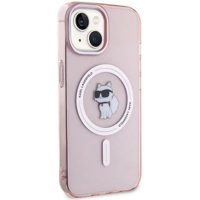 4. Etui Karl Lagerfeld IML Choupette MagSafe na iPhone 15 - różowe