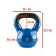 12. Kettlebell żeliwny pokryty winylem HMS KNV08 BLUE 