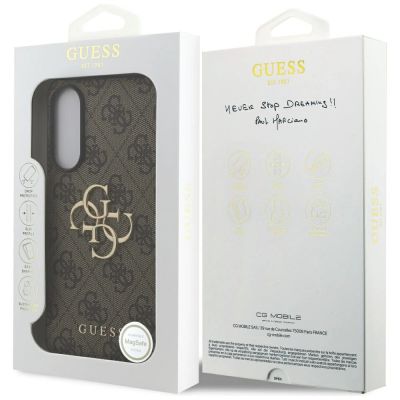 8. Etui Guess Big 4G Logo Classic Logo na Samsung Galaxy S25 Edge - brązowe