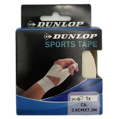 9. TAŚMA TEJP TAPE SPORTOWA KINESIOLOGICZNA 7,3Mx3,8CM DUNLOP BIAŁA