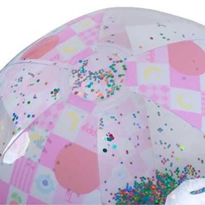 2. PIŁKA PLAŻOWA DMUCHANA 50CM BROKAT RÓŻOWY 53197